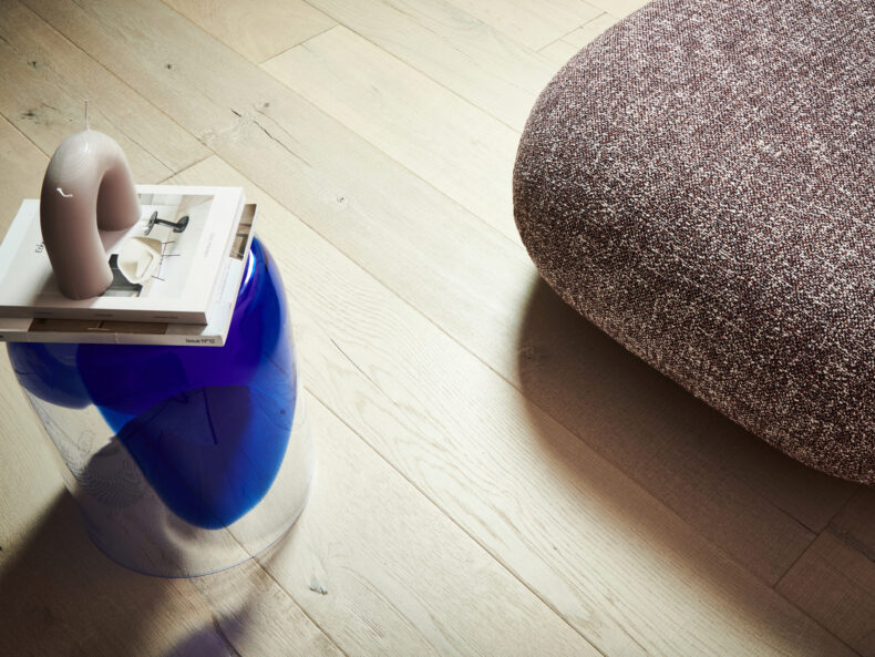 Engineered oak wood flooring named Cannes Blanco
