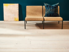 Engineered oak wood flooring named Cannes Blanco