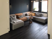 Engineered oak wood flooring named Cannes Black