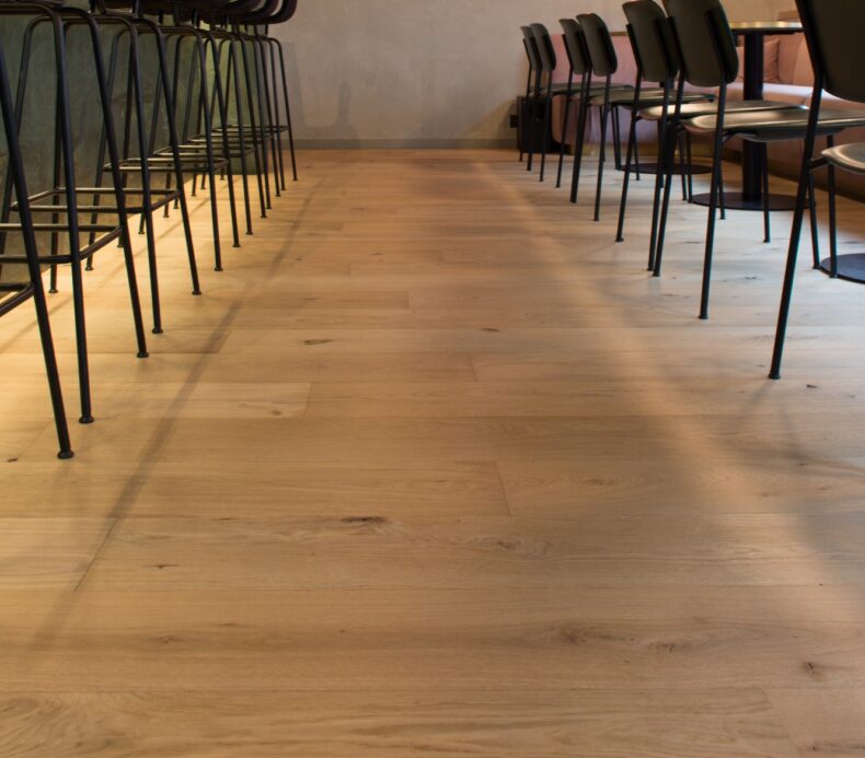 Engineered oak wood flooring named Albion Bare