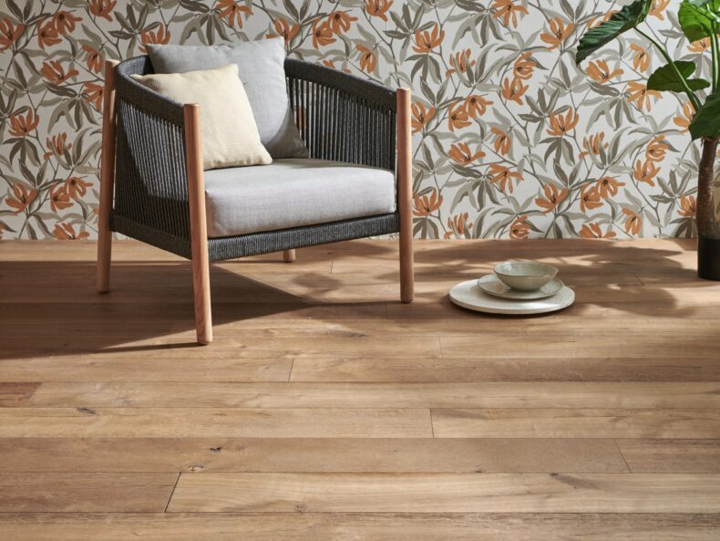 Engineered oak wood flooring named Albion Biscuit