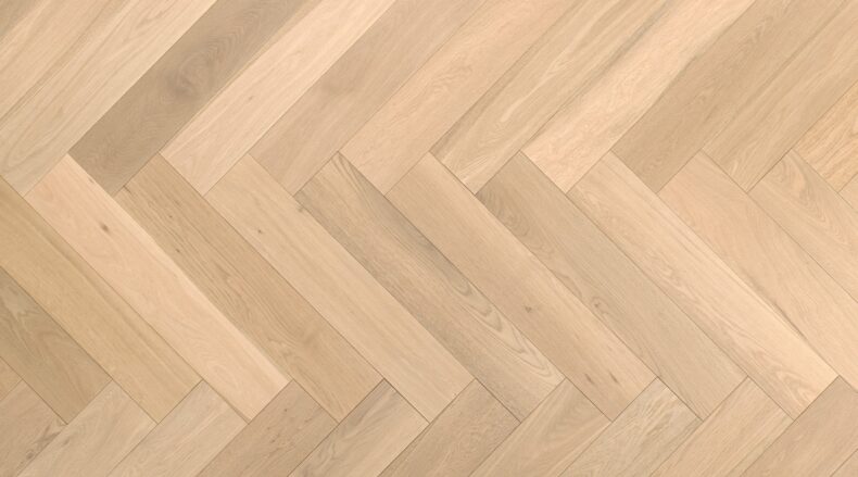 Engineered oak wood flooring named Stockholm Herringbone Pure