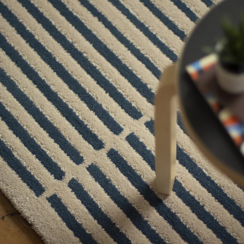 Fulton Mid Blue rug by Roger Oates