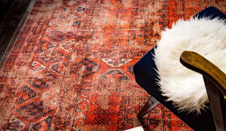 luxury louis de poortere antiquarian collection hadschlu red brick rug 8719