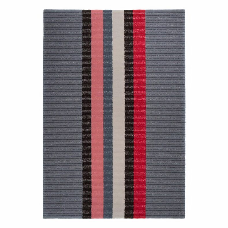 Bloomsbury Stripe Fraise rug by Roger Oates