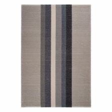 Bloomsbury Stripe Slate rug by Roger Oates