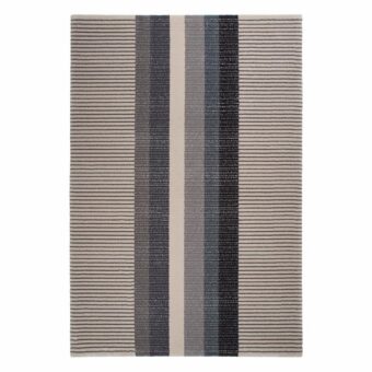Bloomsbury Stripe Slate rug by Roger Oates
