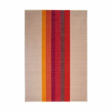 Bloomsbury Stripe Magenta rug by Roger Oates