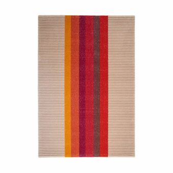 Bloomsbury Stripe Magenta rug by Roger Oates