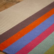 Bloomsbury Stripe Azure rug by Roger Oates