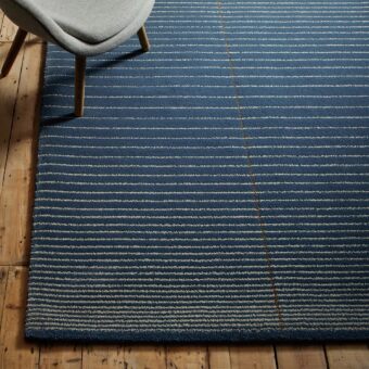 Overton Mid Blue rug by Roger Oates