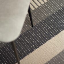 Bloomsbury Stripe Slate rug by Roger Oates