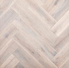 Distressed light grey engineered oak wood flooring country grade 190mm wide with splits and character finished with natural oil in Surrey