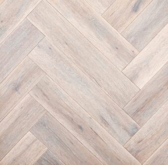 Distressed light grey engineered oak wood flooring country grade 190mm wide with splits and character finished with natural oil in Surrey