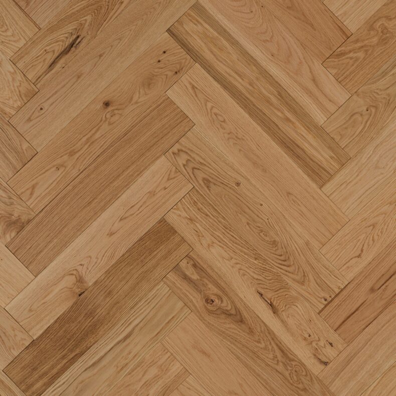 Village Herringbone Natural wood flooring of engineered construction