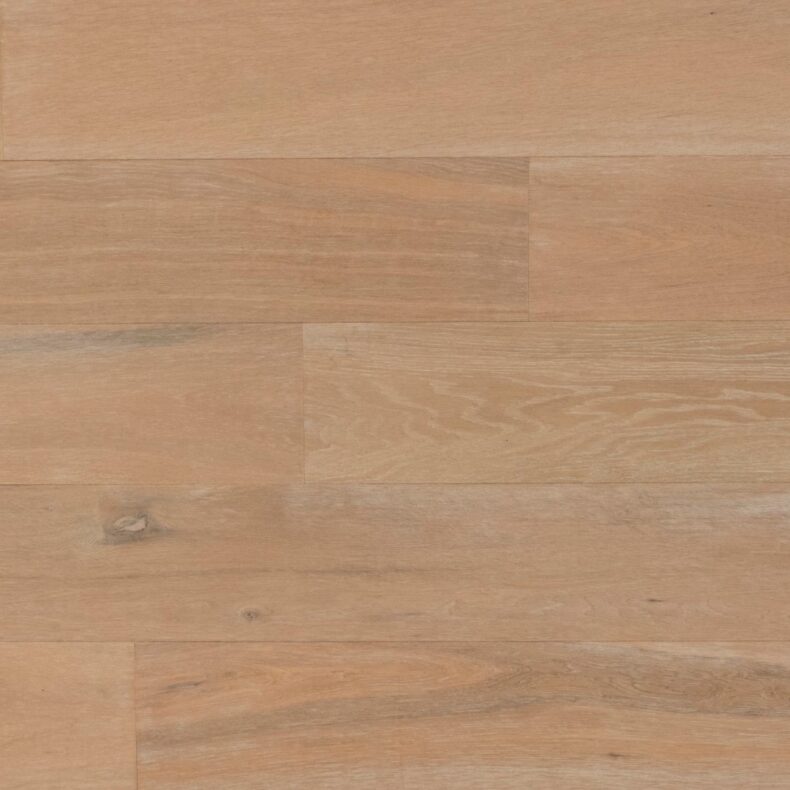 Light brown engineered wood flooring oak classic grade 190mm wide with brushed surface finished with natural oil in Surrey