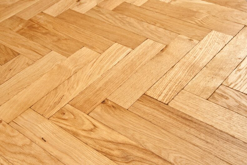 Light grey engineered oak wood flooring rustic grade 190mm wide lightly brushed finished with natural oil in Surrey