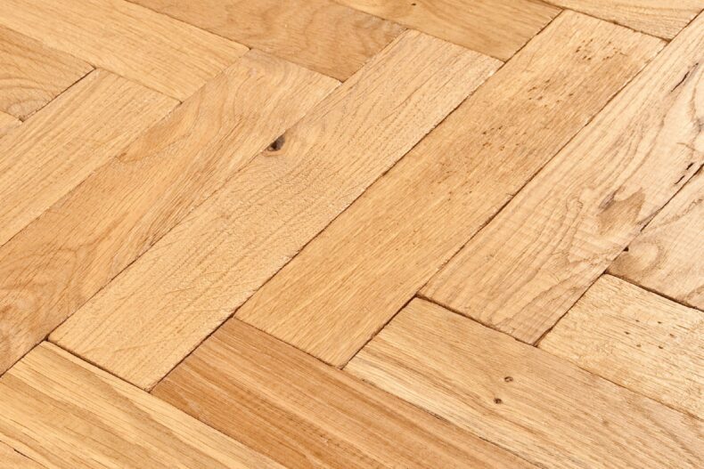 Light grey engineered oak wood flooring rustic grade 190mm wide lightly brushed finished with natural oil in Surrey