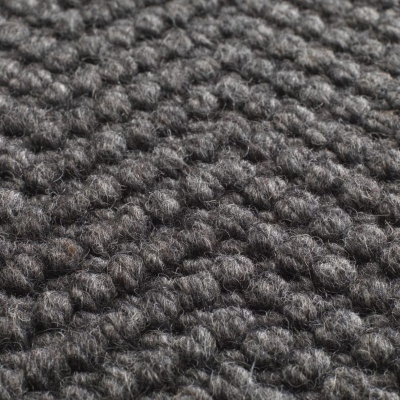 Natural Weave Herringbone Charcoal carpet by Jacaranda