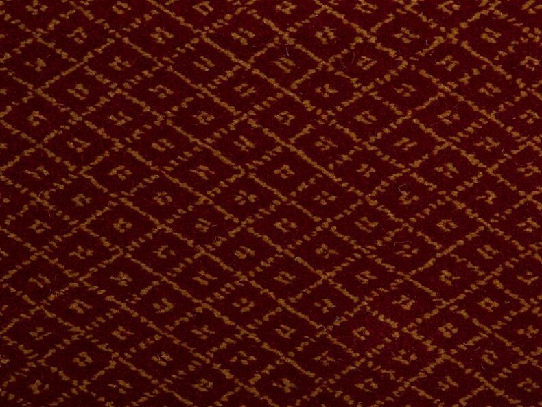 Prince Bishop Trellis Burgundy carpet by Hugh Mackay