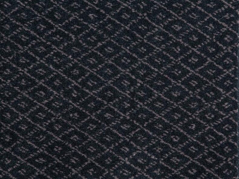 Prince Bishop Trellis Cobalt carpet by Hugh Mackay