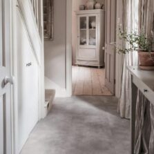 View of Off Grey luxury vinyl tile by Harvey Maria