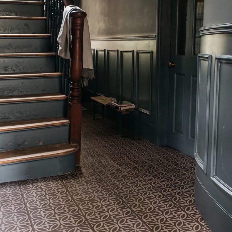 View of Walbrook Claystone luxury vinyl tile by Harvey Maria