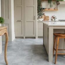 View of Duck Egg Blue luxury vinyl tile by Harvey Maria