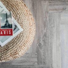 View of Torn Bracken - Herringbone luxury vinyl tile by Harvey Maria