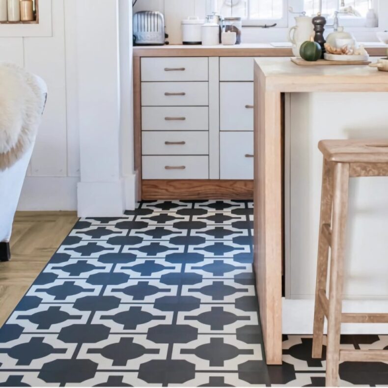 View of Parquet Chalkboard luxury vinyl tile by Harvey Maria