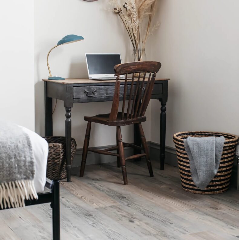 View of Hickory luxury vinyl tile by Harvey Maria