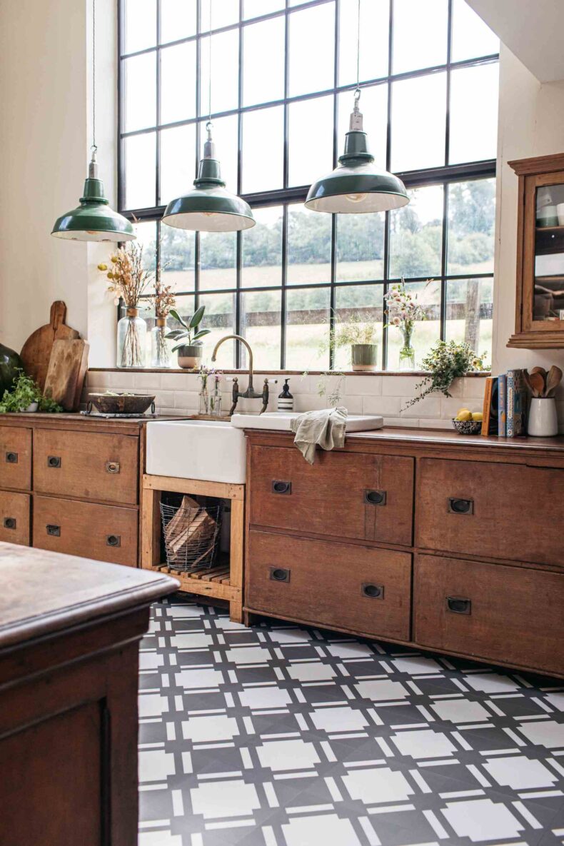 View of Check Shadow luxury vinyl tile by Harvey Maria
