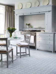 View of Lattice Pebble Grey luxury vinyl tile by Harvey Maria