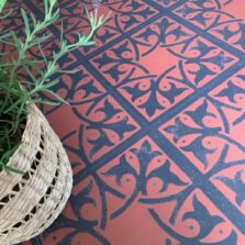 View of Northmore Fired Terracotta luxury vinyl tile by Harvey Maria