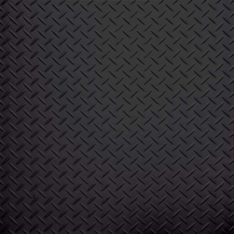 View of Tread Plate - Black luxury vinyl tile by Harvey Maria