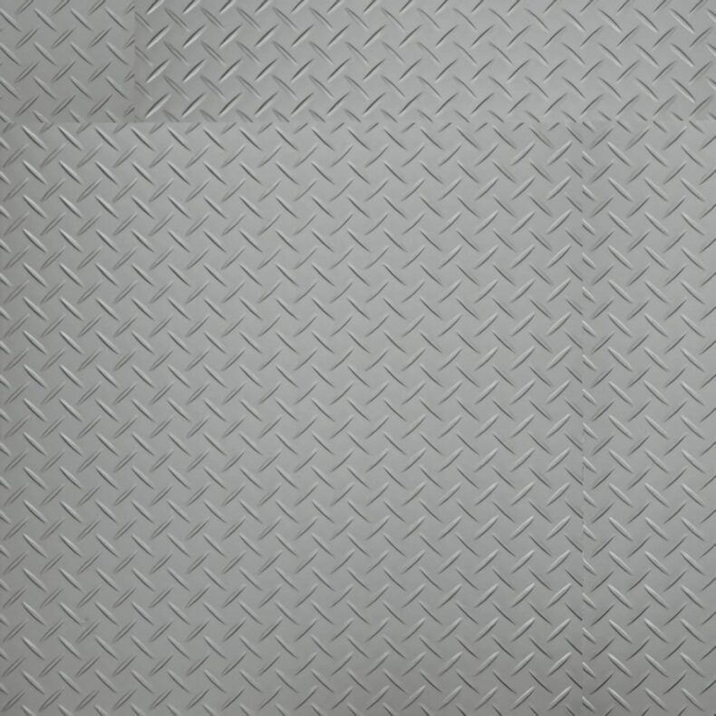View of Tread Plate - Silver luxury vinyl tile by Harvey Maria