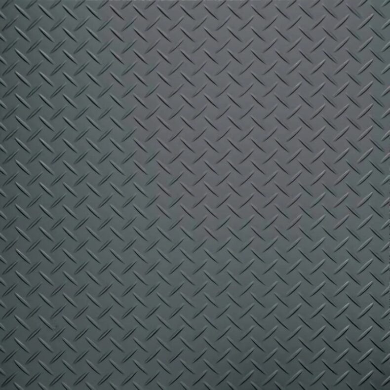 View of Tread Plate - Gunmetal luxury vinyl tile by Harvey Maria