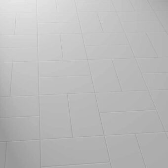 View of Little Bricks Steel luxury vinyl tile by Harvey Maria