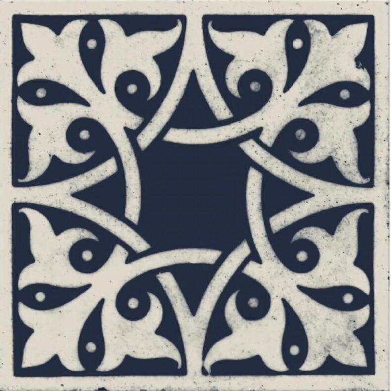 View of Northmore Waterhouse Blue luxury vinyl tile by Harvey Maria