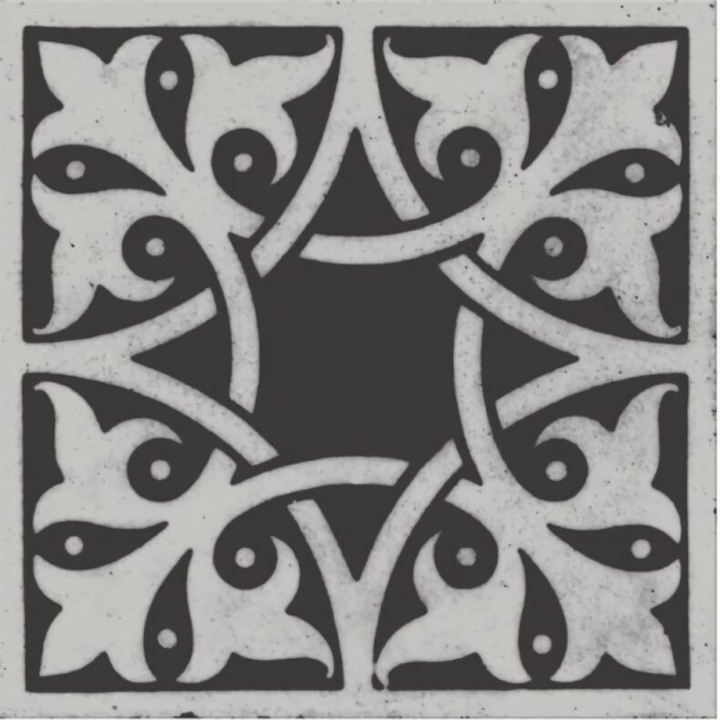 View of Northmore Sable Black luxury vinyl tile by Harvey Maria