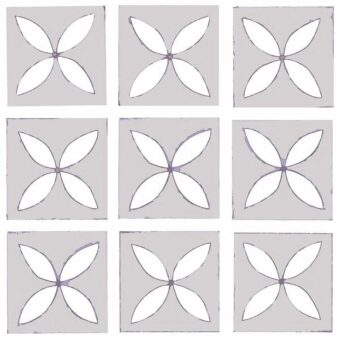 View of Lattice Pebble Grey luxury vinyl tile by Harvey Maria