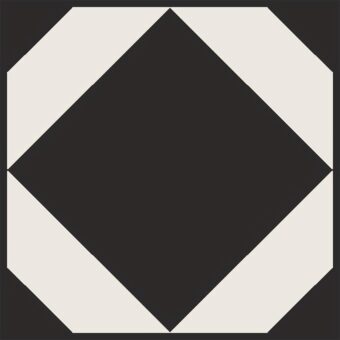 View of Dovetail Ink Black luxury vinyl tile by Harvey Maria