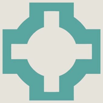 View of Parquet Turquoise luxury vinyl tile by Harvey Maria