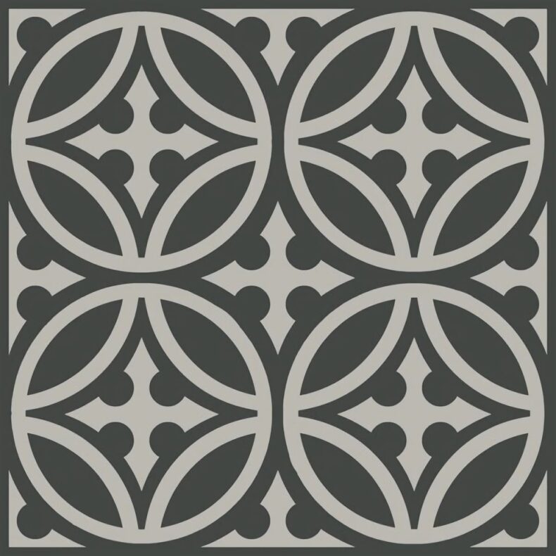 View of Walbrook Pastel Black luxury vinyl tile by Harvey Maria