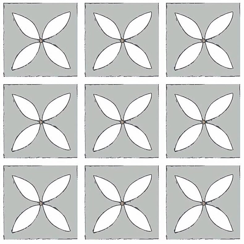 View of Lattice Mist luxury vinyl tile by Harvey Maria