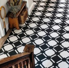 View of Check Slate luxury vinyl tile by Harvey Maria