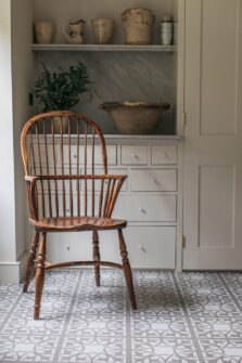 View of Northmore Mortar luxury vinyl tile by Harvey Maria