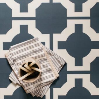 View of Parquet College Blue luxury vinyl tile by Harvey Maria
