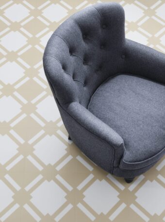 View of Check Camomile luxury vinyl tile by Harvey Maria