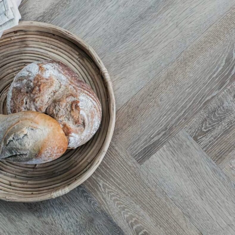 View of Dormouse - Herringbone luxury vinyl tile by Harvey Maria
